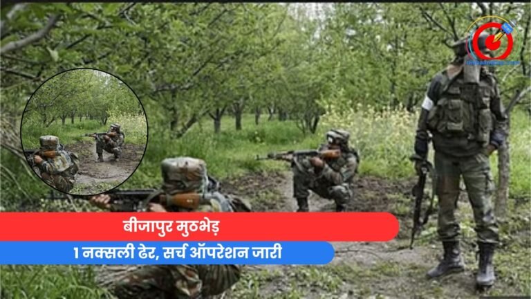 बीजापुर मुठभेड़ : 1 नक्सली ढेर, सर्च ऑपरेशन जारी....