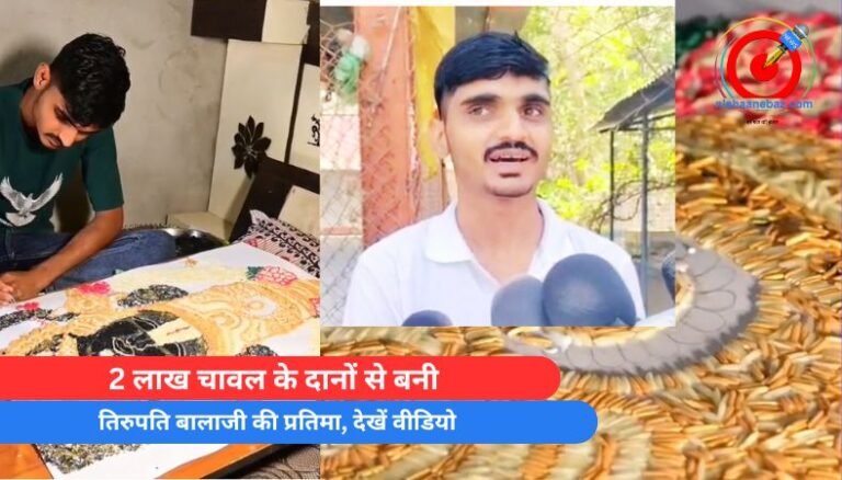 2 लाख चावल के दानों से बनी तिरुपति बालाजी की प्रतिमा, देखें वीडियो……