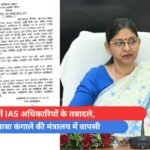 प्रदेश में IAS अधिकारियों के तबादले, रीना बाबा कंगाले की मंत्रालय में वापसी