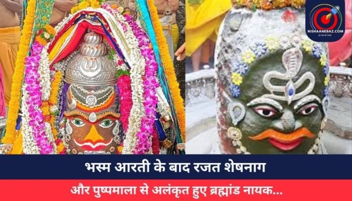 भस्म आरती के बाद रजत शेषनाग