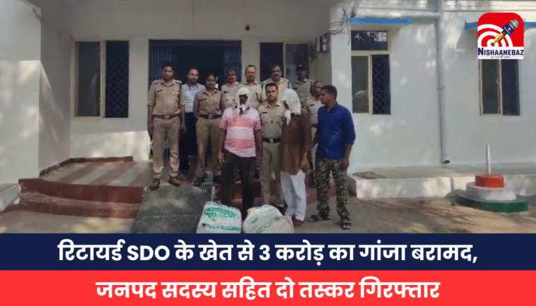 रिटायर्ड SDO के खेत से 3 करोड़ का गांजा बरामद,