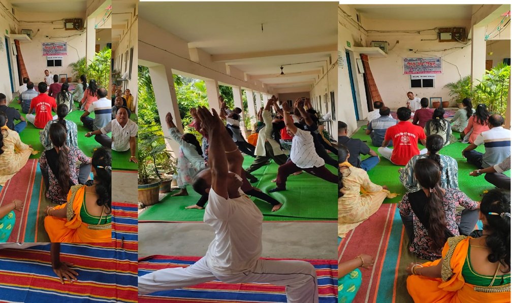 CG NEWS :घरघोड़ा: अंतरराष्ट्रीय योग दिवस पर “एक विश्व, एक स्वास्थ्य” थीम पर सामूहिक योगाभ्यास, छात्रों और कर्मचारियों ने लिया बढ़-चढ़कर भाग