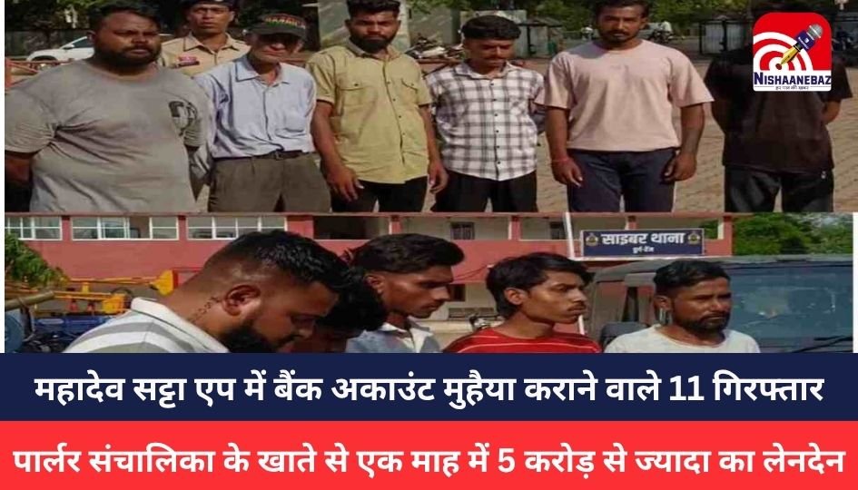 CG CRIME : महादेव सट्टा एप में बैंक अकाउंट मुहैया कराने वाले 11 गिरफ्तार, पार्लर संचालिका के खाते से एक माह में 5 करोड़ से ज्यादा का लेनदेन