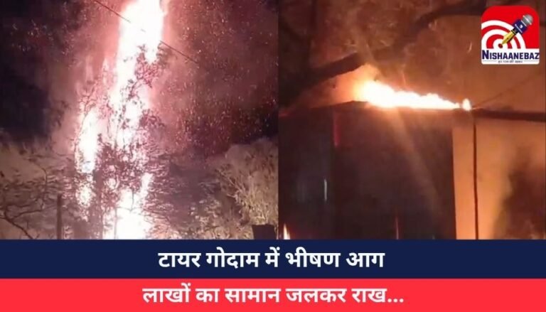 Damoh News : टायर गोदाम में भीषण आग, लाखों का सामान जलकर राख…