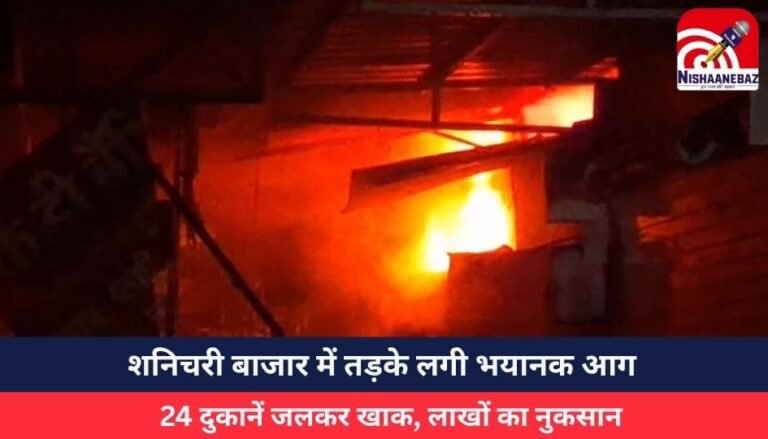 Bilaspur News : शनिचरी बाजार में तड़के लगी भयानक आग, 24 दुकानें जलकर खाक, लाखों का नुकसान