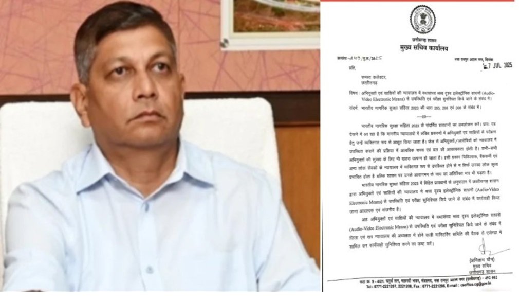 CG NEWS : मुख्य सचिव ने कलेक्टरों को जारी किया निर्देश, न्यायालय में वीडियो कॉन्फ्रेंसिंग से पेशी सुनिश्चित करने पर जोर