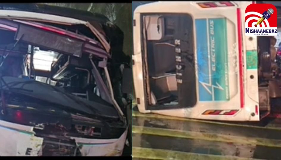 Road Accident : खजराना ब्रिज पर तेज रफ्तार का कहर : अनियंत्रित बस पलटी….