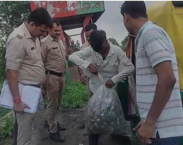 Bhind Crime : सब्जियों के बीच छिपाकर ले जा रहे थे 8 पेटी अवैध शराब, पुलिस ने किया जब्त