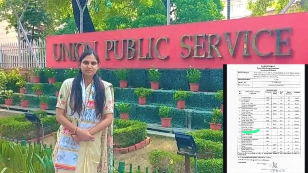 UPSC : छत्तीसगढ़ की बेटी श्वेता शर्मा बनीं भारतीय सूचना सेवा अधिकारी, पहले ही प्रयास में UPSC में रच दिया इतिहास!