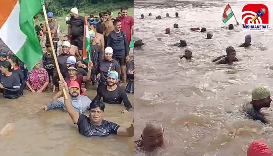 Independence Day 2025 : नर्मदा की उफनती लहरों के बीच शान से लहराया तिरंगा, देखें वीडियो…