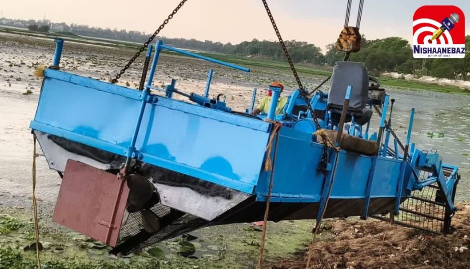 Jagdalpur News : जुगाड़ मशीन से दलपत सागर की सफाई शुरू.....