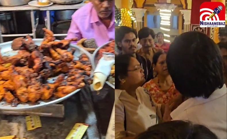 Indore News : बंगाली क्लब गरबा में हिंदू संगठन का हंगामा, गरबा आयोजन के दौरान मछली और चिकन परोसने का मामला…वीडियो