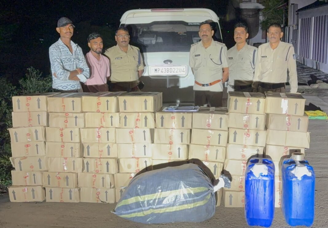 MP News : धार में आबकारी विभाग की बड़ी कार्रवाई, स्कॉर्पियो से 60 पेटी अवैध शराब बरामद