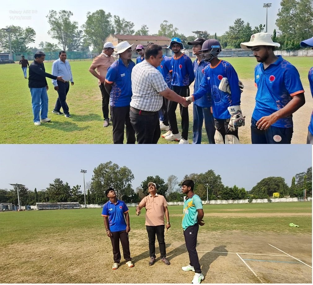 CG News: तहसीलदार मनोज गुप्ता ने खिलाड़ियों से मिलकर मैच प्रारंभ किया , बिलासपुर के साथ तीन मैच का सीरीज
