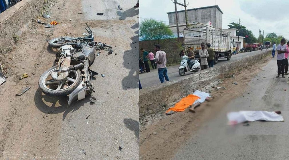 CG Road Accident : एक ही बाइक पर सवार चार लोगों को ट्रक ने मारी टक्कर, दो की मौके पर मौत, दो गंभीर