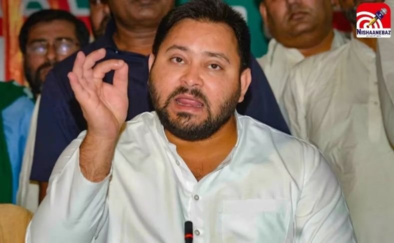 Bihar Elections 2025 : तेजस्वी का 20 महीने में हर घर नौकरी का मेगा ऐलान; BJP ने घेरा, पूछा- बदले में कितनी ज़मीन लेंगे?…..