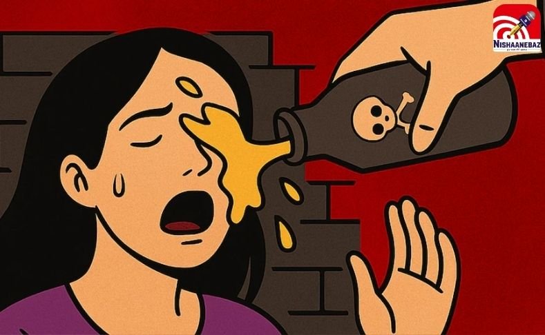 Umaria News : घर में सो रही महिला पर एसिड अटैक…..