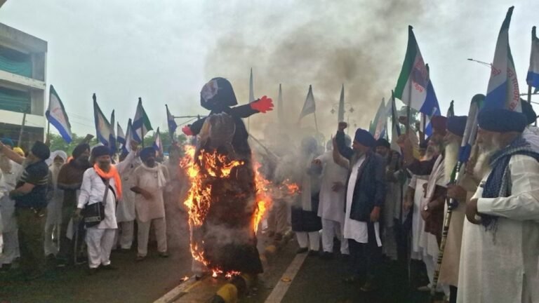 Penalty for burning stubble : पंजाब में किसानों का गुस्सा : मुआवजा कम, जुर्माना ज्यादा — 19 जिलों में 112 जगहों पर पुतले फूंके