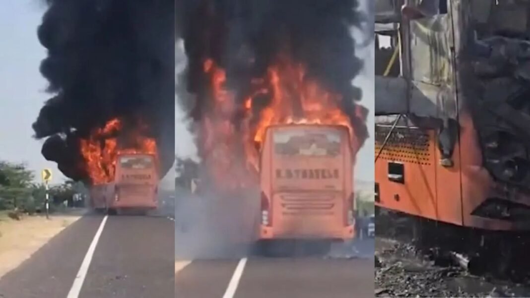 Jaisalmer-Jodhpur Highway : जैसलमेर-जोधपुर हाईवे पर बस में भयंकर आग : एक दर्जन से अधिक यात्री झुलसे, वायरल हुआ हादसे का वीडियो