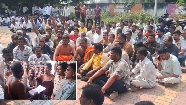 Farmers protest naked : केले की कम कीमतों से परेशान किसानों का प्रदर्शन, अर्धनग्न होकर तहसीलदार को सौंपा ज्ञापन
