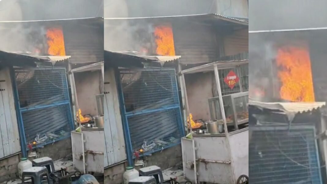 Vegetable Market Fire : पड़ाव क्षेत्र की सब्जी मंडी में लगी आग, दुकानों में लाखों की संपत्ति जलकर राख