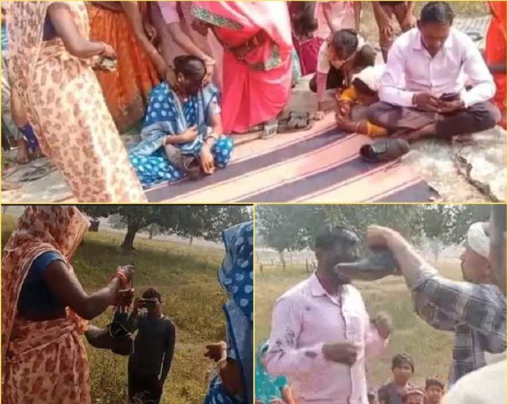 CG News : शादीशुदा महिला पर अफेयर का आरोप, ससुराल वालों ने बहू और प्रेमी के चेहरे पर कालिख पोती और जूतों की माला पहनाया