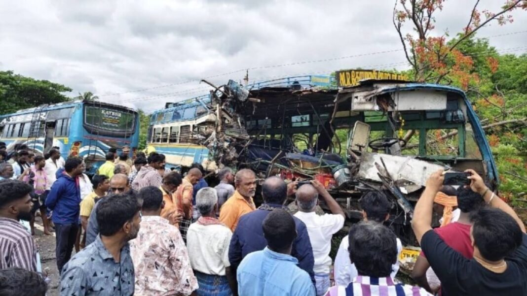Chennai Bus Accident : तेनकासी में दो बसों की आमने-सामने टक्कर, 6 की मौत, 28 घायल