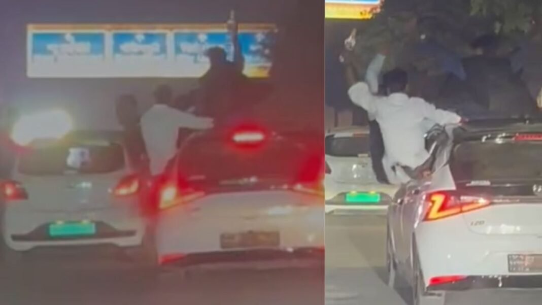 car rider nuisance : ग्वालियर में कार सवार युवकों का खौफनाक उत्पात : शराब की बोतलें लहराईं, राहगीरों को मारे थप्पड़