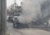 fire in a moving car : इंदौर के बंगाली चौराहे पर चलती क्रेटा कार में लगी भीषण आग, पूरी गाड़ी जलकर हुई खाक