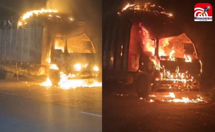 Truck Fire Jabalpur Truck Fire Jabalpur