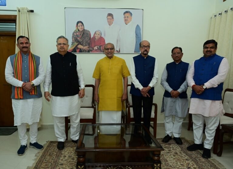 Vice President CP Radhakrishnan : उपराष्ट्रपति सीपी राधाकृष्णन का स्पीकर हाऊस राजनांदगांव में आत्मीय स्वागत