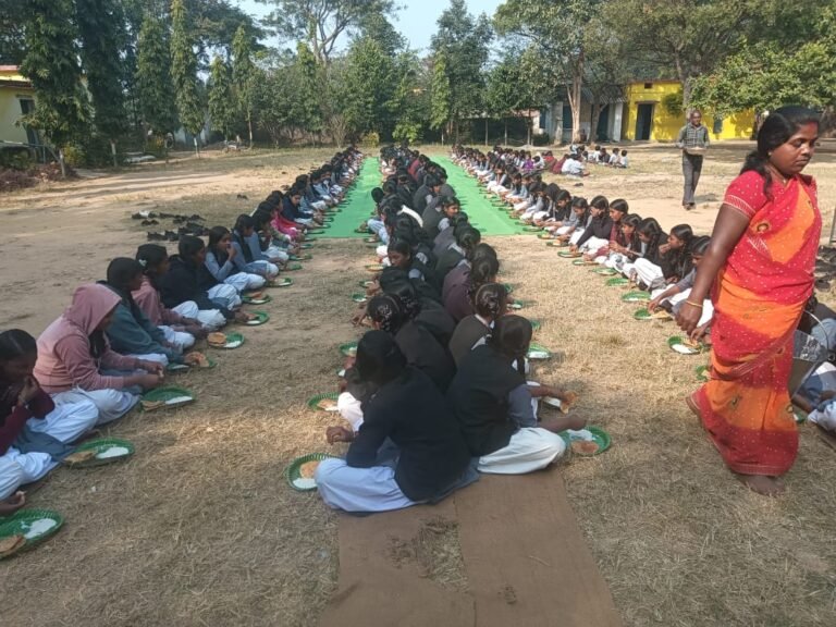 Girls High School : बरती कला कन्या हाई स्कूल में शिक्षक डीलेश साहू ने आयोजित किया न्योता भोज, छात्राओं ने लिया आनंद