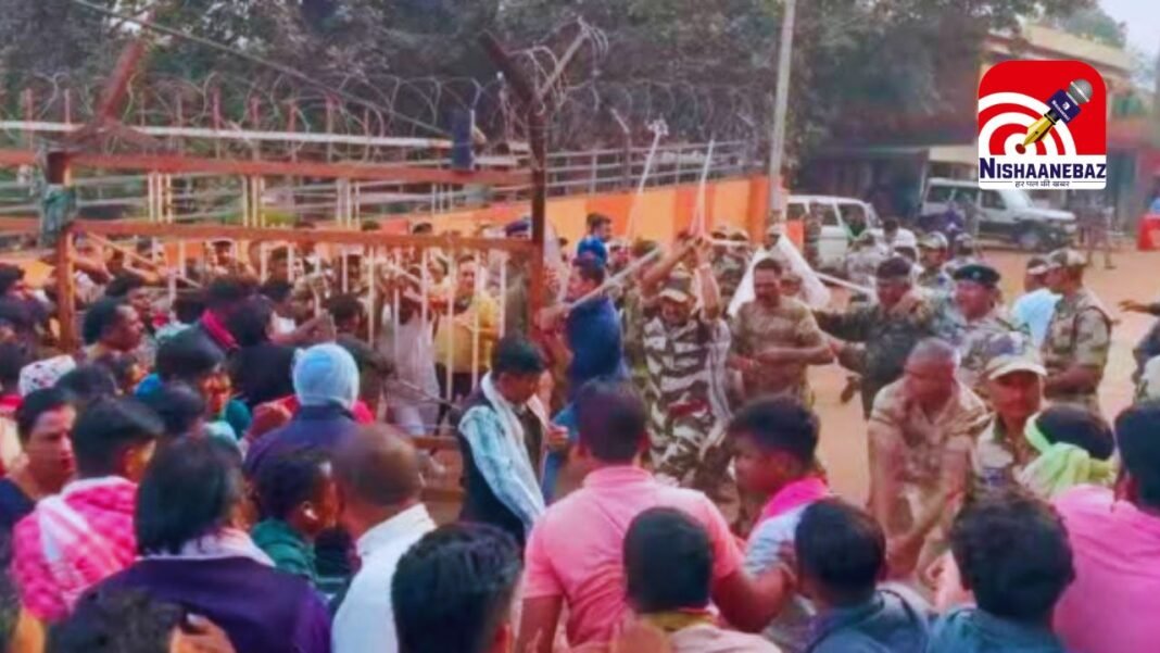 NMDC Bacheli : बचेली में बवाल : प्रदर्शनकारियों पर CISF का लाठीचार्ज, अमित जोगी बोले- “मानवाधिकारों का हनन, बस्तर न झुकेगा न डरेगा”