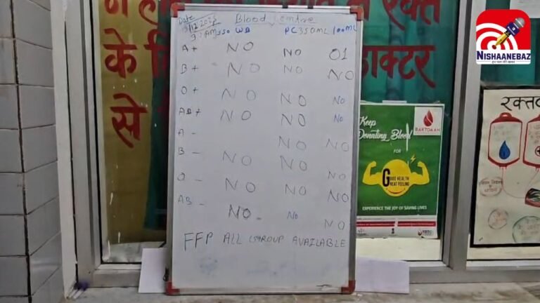 Shortage of blood donors : ब्लड बैंक में मचा हड़कंप : अधीक्षक ने कहा- रक्तदाताओं की कमी, परिजनों का आरोप- चहेतों को लुटाया स्टॉक