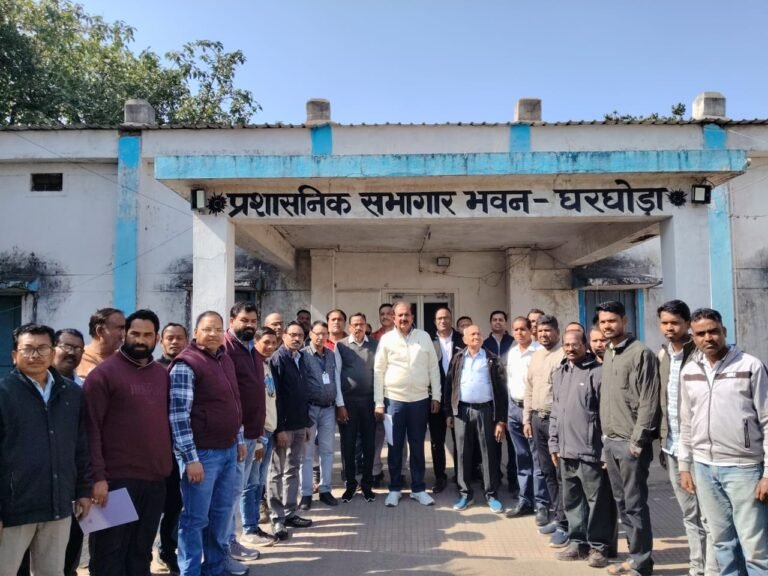 Gharghoda Strike : घरघोड़ा में तालाबंदी : 11 सूत्रीय मांगों को लेकर अधिकारी-कर्मचारी तीन दिवसीय हड़ताल पर