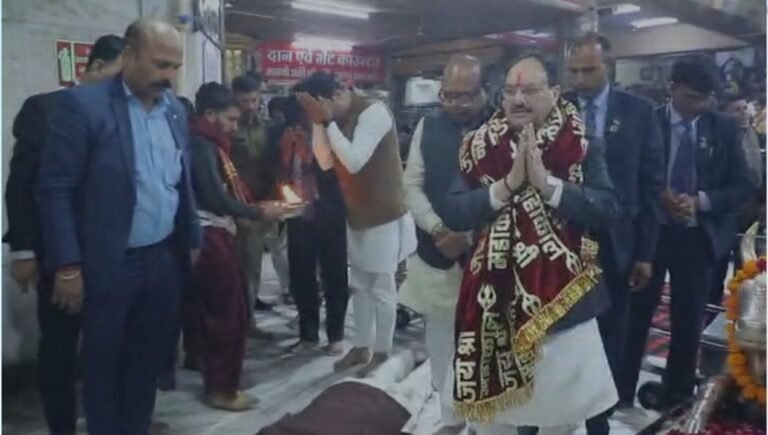 उज्जैन में J.P Nadda! किये बाबा महाकाल के दर्शन, हुए शयन आरती में शामिल
