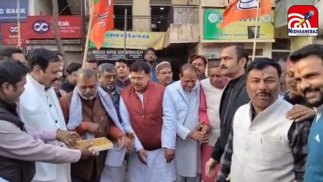 Nitin Nabin BJP President : ग्वालियर में ‘नबीन’ उत्साह: नितिन नबीन के अध्यक्ष बनने पर मुखर्जी भवन में आतिशबाजी, मंत्रियों ने बांटी मिठाई
