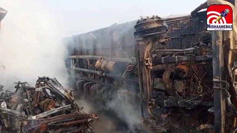 KMP Expressway Accident : कोहरे का कहर : एक्सप्रेसवे पर आपस में टकराए पांच वाहन, जिंदा जलकर चालक और परिचालक की मौत