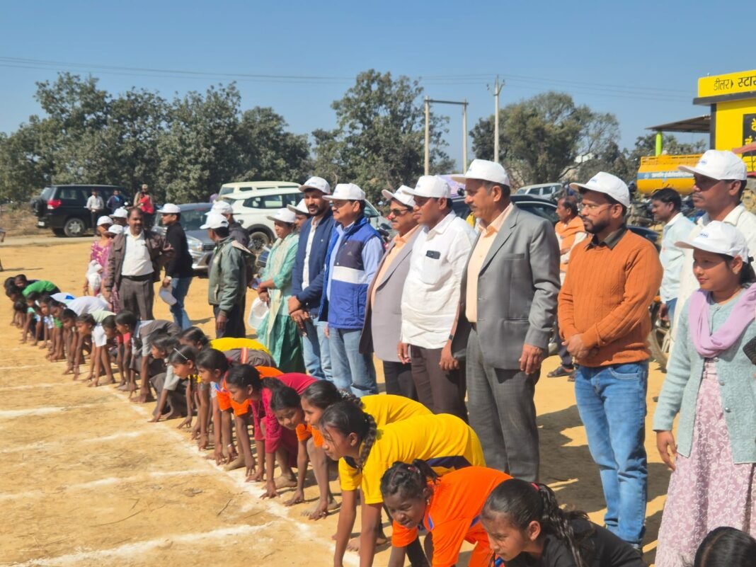 NTPC Talaipalli Sports Event : 22 स्कूलों के नन्हे खिलाड़ियों का जमावड़ा: चोटीगुड़ा पंचायत में तीन दिवसीय खेल महाकुंभ का शुभारंभ