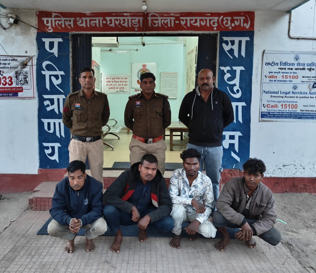 Tractor Theft Recovered : रायगढ़ पुलिस की बड़ी स्ट्राइक : 24 घंटे में सुलझी नवापारा ट्रैक्टर चोरी की वारदात, 4 शातिर चोर गिरफ्तार