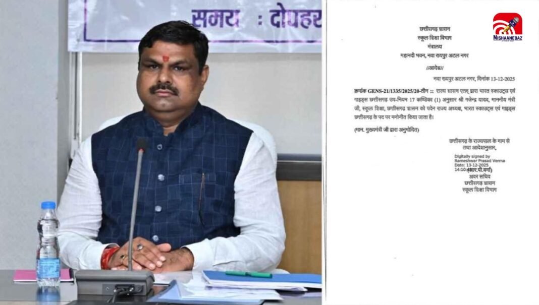 C.G News : जंबूरी विवाद में नया मोड़! शिक्षा मंत्री गजेंद्र यादव 13 दिसंबर को बने थे अध्यक्ष, बृजमोहन अग्रवाल भी कर रहे दावा