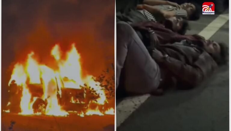 भोपाल में भयंकर एक्सीडेंट! शादी से लौट रही बोलेरो पलटी, लगी आग, 4 गंभीर रूप से घायल