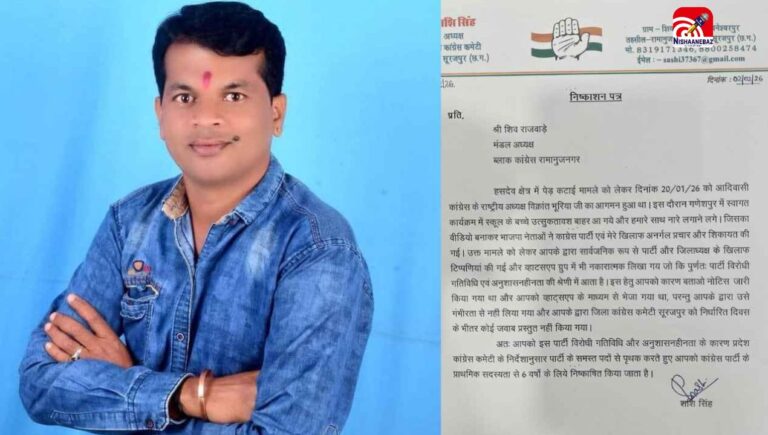 C.G New : WhatsApp ग्रुप में टिप्पणी पड़ी भारी! मंडल अध्यक्ष शिव राजवाड़े कांग्रेस से 6 साल के लिए निष्कासित