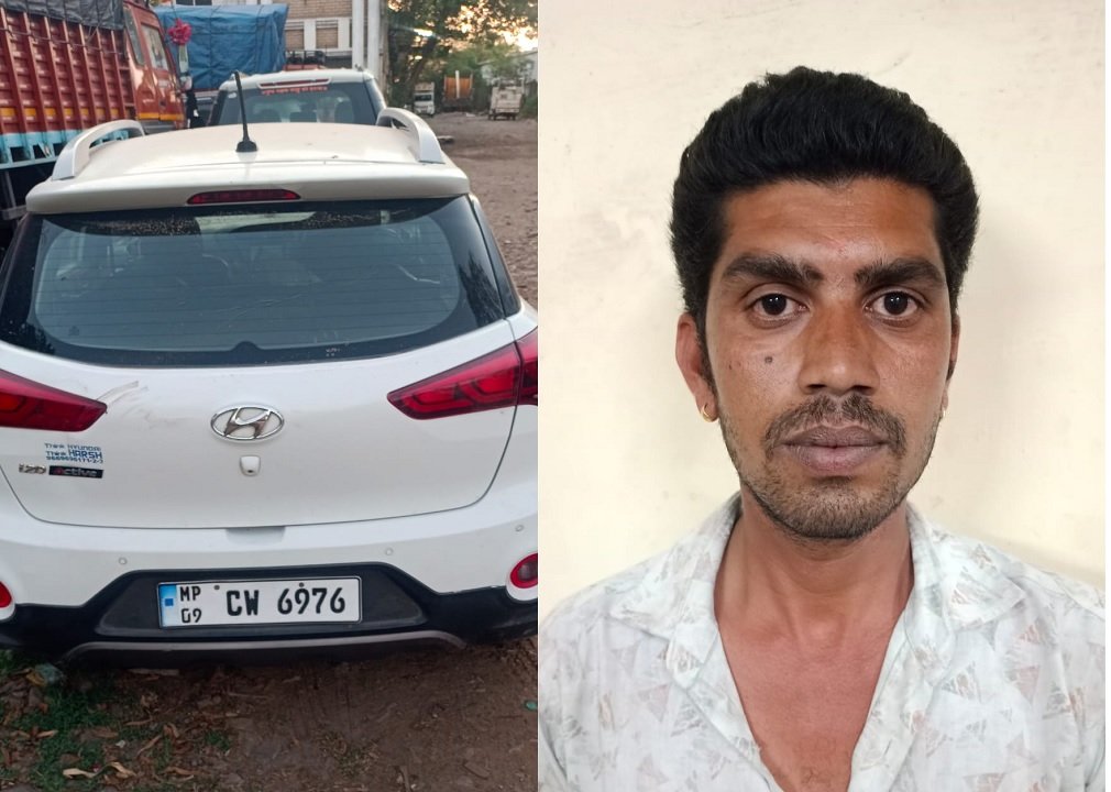 Indore News: लसूड़िया क्षेत्र में कार से शराब की तस्करी करने वाला पकड़ाया 1 लाख रु. की शराब हुई बरामद