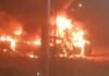 Bus Fire Incident Teen Imli Chouraha : इंदौर: तीन इमली चौराहे पर खड़ी बसों में लगी भीषण आग, तीन बसें जलकर खाक