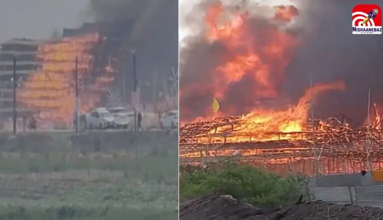 अयोध्या : सरयू तट पर मची अफरा-तफरी! लक्ष्मी नारायण महायज्ञ के पंडाल में लगी भयंकर आग, मौके पर 4 दमकल गाड़ियां