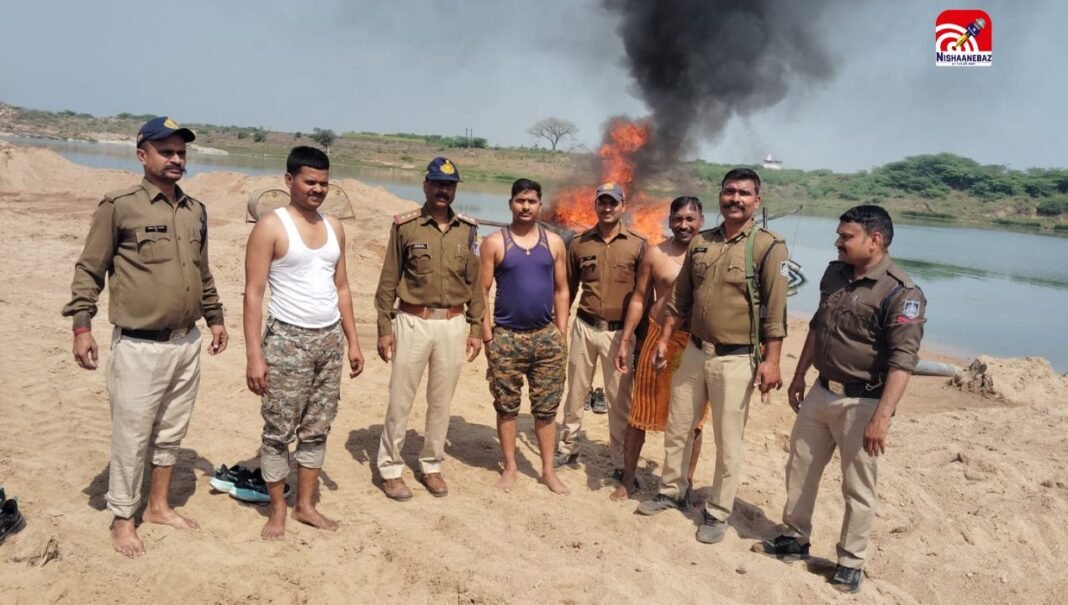 M.P News : दतिया में अवैध रेत उत्खनन पर पुलिस की बड़ी कार्रवाई