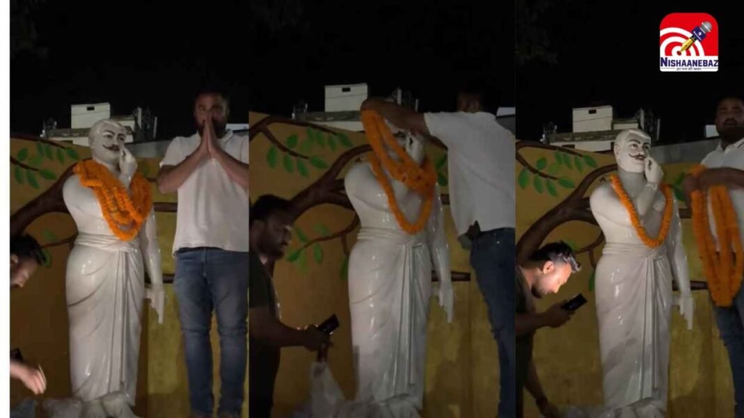 अंबिकापुर में सियासी बवाल! CM साय से पहले यूथ कांग्रेस ने किया चंद्रशेखर आजाद की प्रतिमा का अनावरण