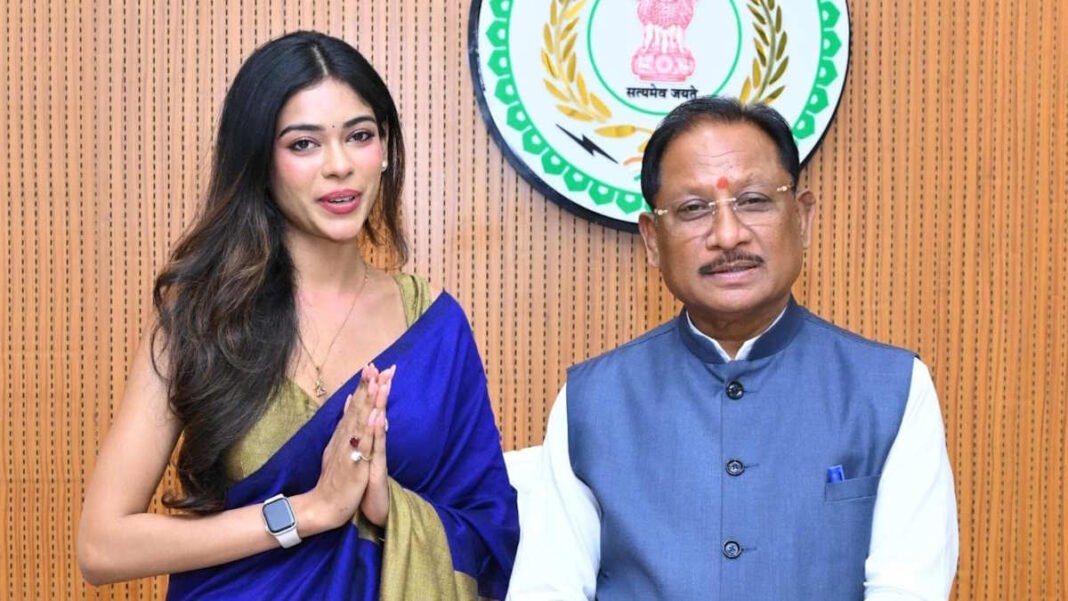 cg news: मिस इंडिया छत्तीसगढ़ अनुष्का सोन ने विधानसभा में मुख्यमंत्री विष्णुदेव साय से की मुलाकात