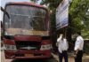 यातायात पुलिस की बड़ी कार्रवाई, अशोक ट्रेवल्स की बस जब्त, सुरक्षा नियमों की उड़ी धज्जियां।